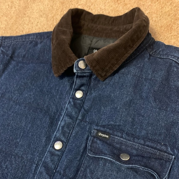 Brixton Cass Denim Jacket Chore Coat Men’s XL - Picture 2 of 4